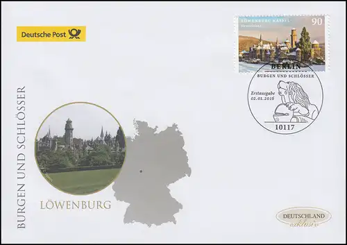 3200 Burgen und Schlösser: Löwenburg, Schmuck-FDC Deutschland exklusiv