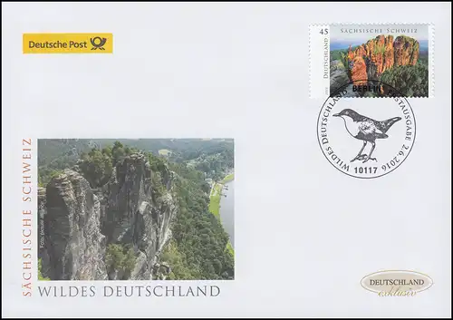 3248 Suisse saxonne, autocollante, FDC de bijoux Allemagne exclusive