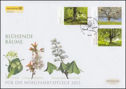 2980-2982 Wofa Fleurs fleuries, ensemble sur bijoux-FDC Allemagne exclusivement