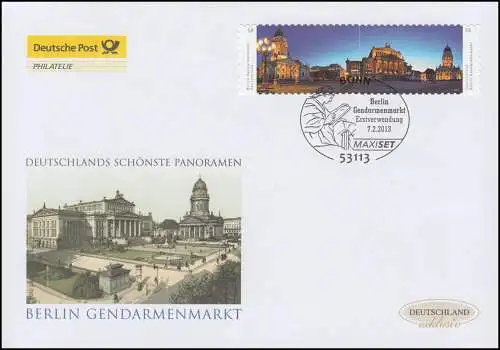 2987-2988 Gendarmenmarkt Berlin, autocollant, Bijoux-FDC Allemagne exclusif