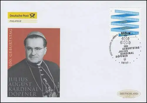 3026 Julius Kardinal Döpfner, Schmuck-FDC Deutschland exklusiv