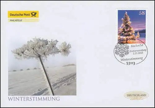 3041 Winterstimmung, selbstklebend, Schmuck-FDC Deutschland exklusiv