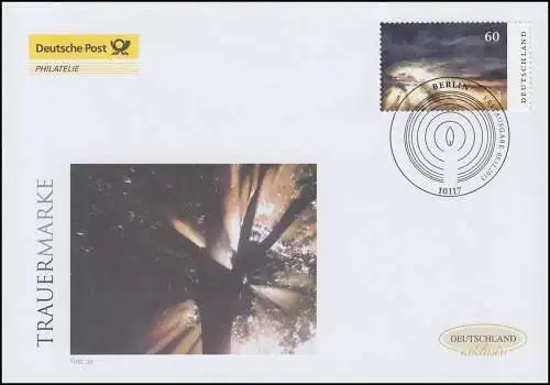 3044 marque de deuil - ciel nuageux, Bijoux FDC Allemagne exclusivement