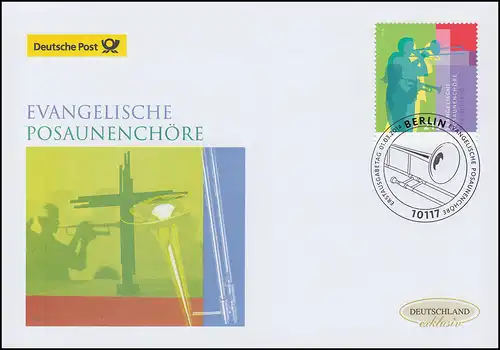 3065 Chœurs de trompettes évangéliques, FDC de bijoux Allemagne exclusivement