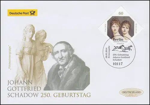 3079 Johann Gottfried Schadow, Bijoux-FDC Allemagne exclusivement