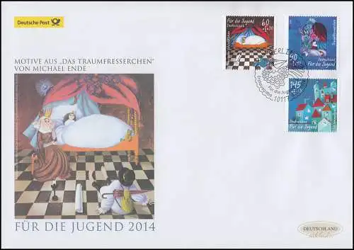 3096-3098 Das Traumfresserchen, Satz auf Schmuck-FDC Deutschland exklusiv