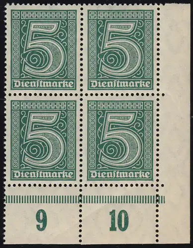 23 P Marque de service sans numéro de remplacement 21, bloc de quatre coins en bas à droite **