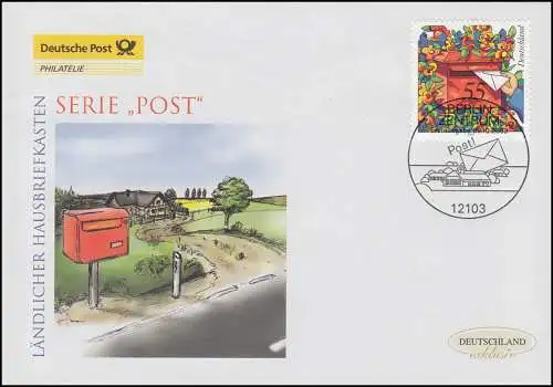 2368 Post: Boîte aux lettres rurales, Bijoux FDC Allemagne exclusivement