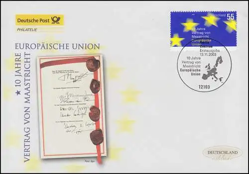 2373 Traité de Maastreich: Union européenne, Bijoux-FDC Allemagne exclusivement