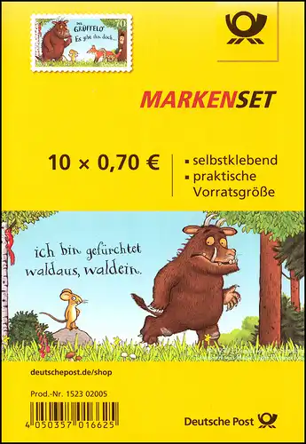 FB 86 Le gruffalo, feuille de 10x 3452, frais de post **