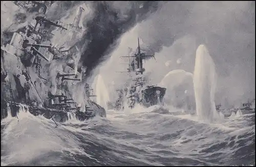 Ansichtskarte Vernichtung russischer Kriegsschiffe, ungebraucht