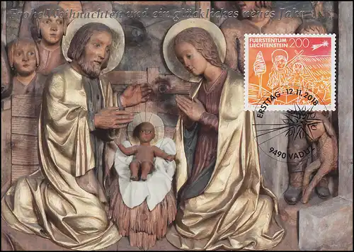 Liechtenstein 1930 Noël - Carte de salutation pour la fin de l'année 2018