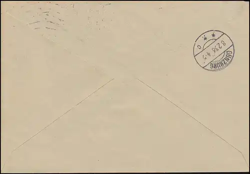 Trou de l'entreprise RA sur Hindenburg 12+30 Pf MiF sur lettre R FRANKFURT/MAIN 7.2.36
