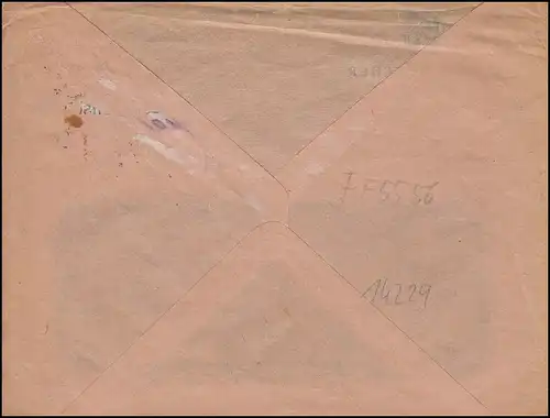 Trou K sur Infla 50 Mark comme EF sur la lettre de fenêtre GREIZ 19.1.23