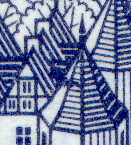 22Ir MH BuS Bdr. 1980 - avec déchiquetage de couleur sur la case 3, **