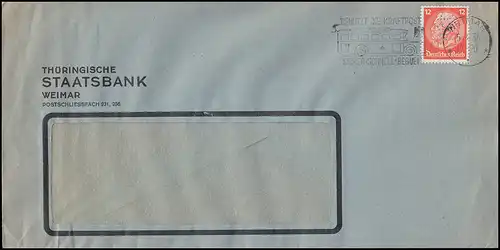 Tst foration de l'entreprise sur Hindenburg 12 Pf. EF sur lettre WEIMAR 5.4.33