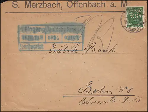 Trou de l'entreprise SM sur Infla 300 Mark marque de rouleaux OFFENBACH / MAIN 13.7.23