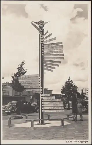 Percée/Perfin K sur 469 points sur les destinations KLM-AK VOORTHUIZEN 10.7.54