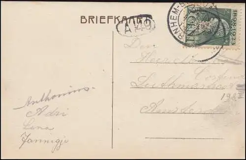 Perfin S.B. sur 123 Wilhelmina sur AK Konzerthaus ARNHEM 29.8.24