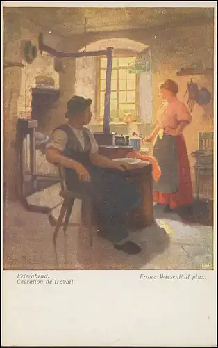 Perforation/Perfin K à 67 Wilhelmina sur AK Fin de la soirée, AMSTERDAM 2.11.17