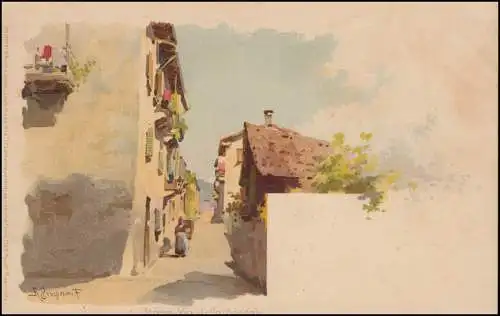 Perçage/Perfin K sur 67 Wilhelmina sur AK peinture, AMSTERDAM vers 1920