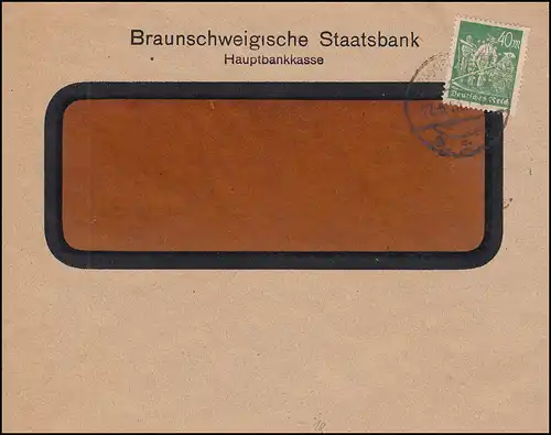 Trou de l'entreprise StBk sur la marque Schneider 40 Mark EF sur lettre BRANSCHWEIG 27.6.23