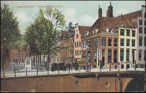 Trou de l'entreprise/Perfin K à 50 chiffres EF sur AK Thorbeckeplein AMSTERDAM 11.7.07