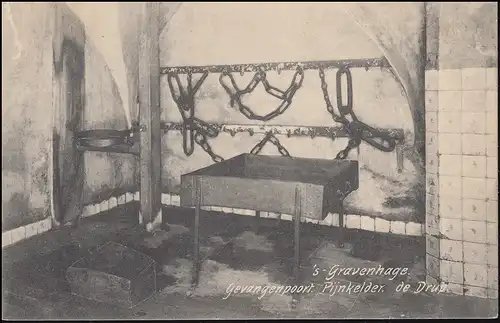 Trou de l'entreprise/Perfin S sur 50 chiffres sur la cellule de détention AK S'GRAVENHAGE 31.8.08