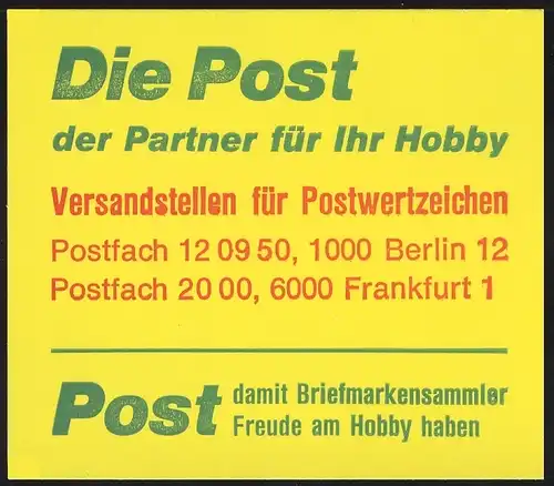11eb MH BuS 1980, t tiefer, mit PLF XIX, postfrisch **