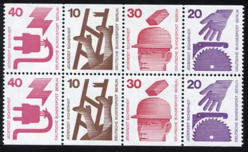 HBl. 17 aus MH 9 Unfall 1974 mit MDF verdicktes BERLIN, Feld 6, **