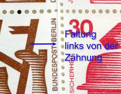 MH 9a accident avec une déformation nette à gauche de la perforation, ** post-frais