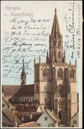 Ansichtskarte Gruss aus Konstanz Münster, KONSTANZ 30.12.1900