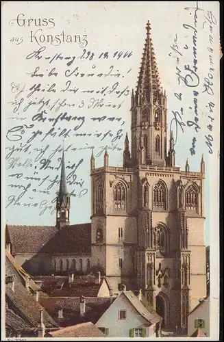 Carte de vue Grüss de Constance Münster, CONSTANZ 30.12.1900