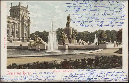 AK Gruss de Berlin Monument Bismarck 17.4.2003 à Ottbergen DINKLAR 18.4.03