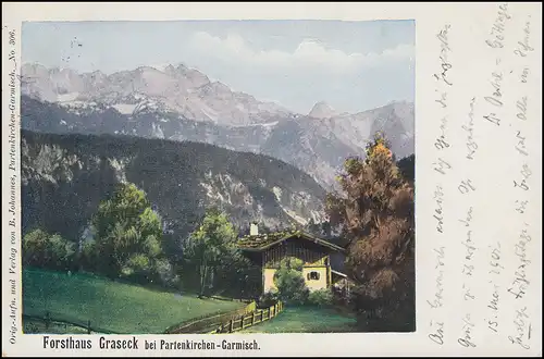 AK Forsthaus Graseck bei Partenkirchen-Garmisch MÜNCHEN 16.5.01 nach BROTTERODE 