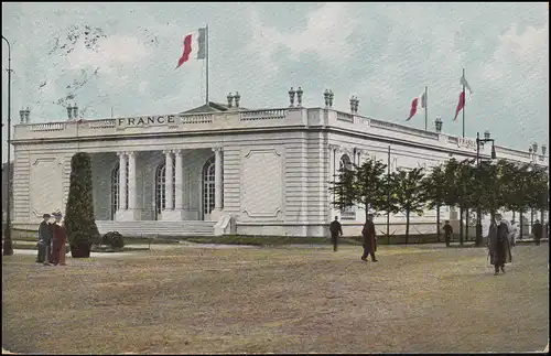 AK Exposition universelle des bâtiments d'État français, LEIPZIG 19.7.1914 à Budapest