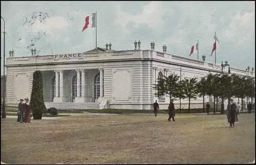 AK Exposition universelle des bâtiments d'État français, LEIPZIG 19.7.1914 à Budapest