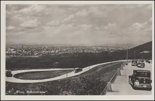 568 et Vignette sur AK Wien Höbenstraße avec SSt Wienner Messepalast 7.9.36