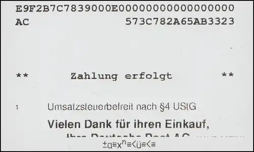 Quotitung imprimé par automates sur une série de la sortie d'essai n° 10
