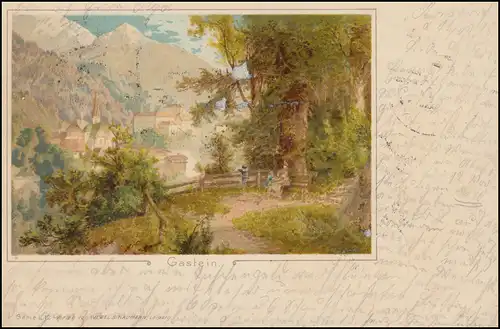 Ansichtskarte Gastein 11.12.1898 nach ISERLOHN 12.12.98