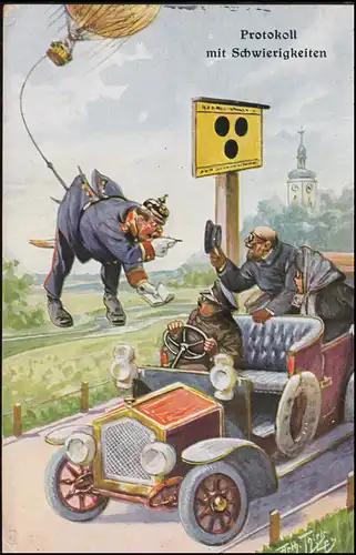 Poste de terrain BS 2ème régiment d'infanterie du Rhin de Goeben sur l'humour-AK, 12.4.1916