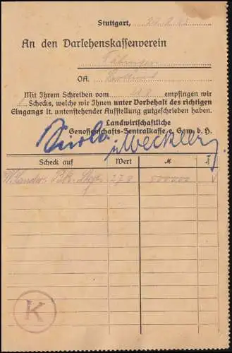 255 Queroffset 4000 Mark MeF auf Fernpostkarte STUTTGART 25.8.23 nach Täbingen