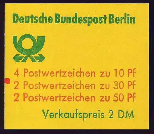 10ba IV MH BuS 1977 mit PLF IV Blatt am Ast, Feld 7, mit Zählbalken **