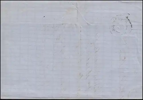 Espagne 145A Armoiries avec timbre d'impôt de guerre ZA 1 Lettre Valencia n. Barcelona 1874