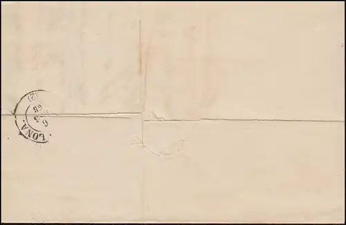 Espagne 68 Reine Isabella 4 Cs. EF Lettre REUS / TARRAGONA 1865 à Barcelone