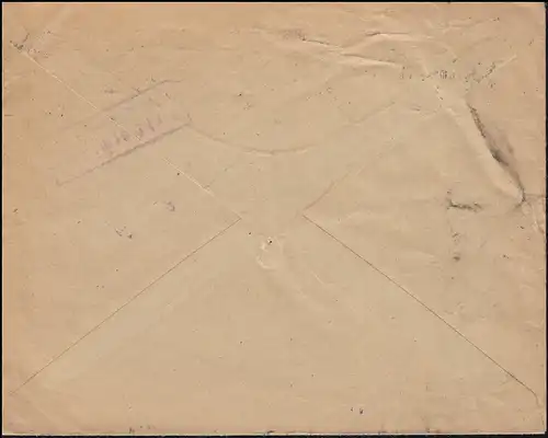 225 Posthorn 3 Mark im Paar als MeF auf Brief BERLIN 6.10.1923 nach Hannover