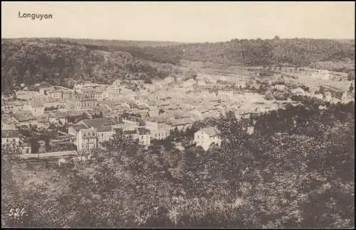 Feldpost B.S. Sächsisches Res.-Fussartillerie-Regt 12 - 31.7.17 auf AK Longuyon