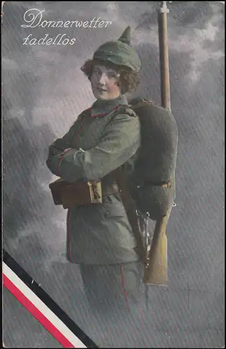 Feldpost B.S. Bayr. Armierungsbataillon 2 - 12.2.16 auf AK Donnerwetter tadellos