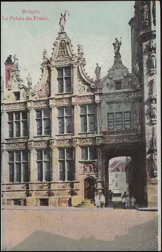 Feldpost B.S. Rekruten-Depot 123. Inf.-Div. 10.4.16 auf AK Bruges / Brügge 