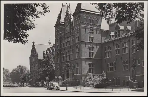 Ansichtskarte Niederlande: Indisches Institut von Amsterdam, 11.7.1952 